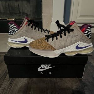 Worn once, size 11, lebron 19 low safari